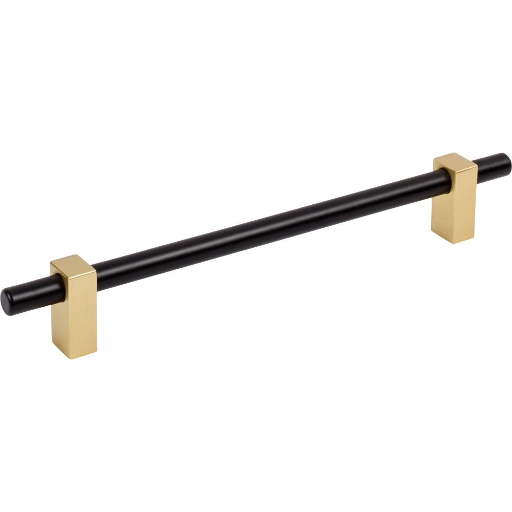 Jeffrey Alexander by Hardware Resources 478-192MBBG 192 mm Center-to-Center Matte Black with Brushed Gold Larkin Cabinet Bar Pull