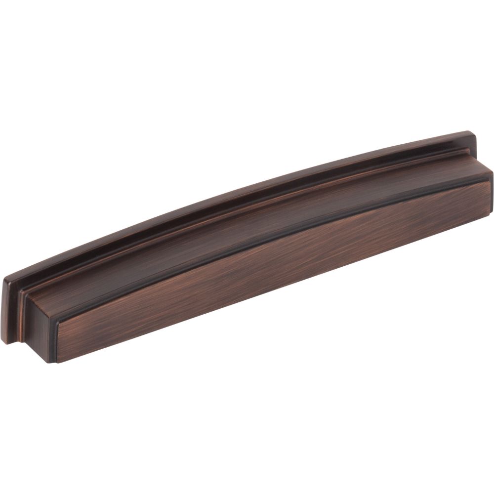 Jeffrey Alexander by Hardware Resources 141-192DBAC 192 mm Center Brushed Oil Rubbed Bronze Square-to-Center Square Renzo Cabinet Cup Pull