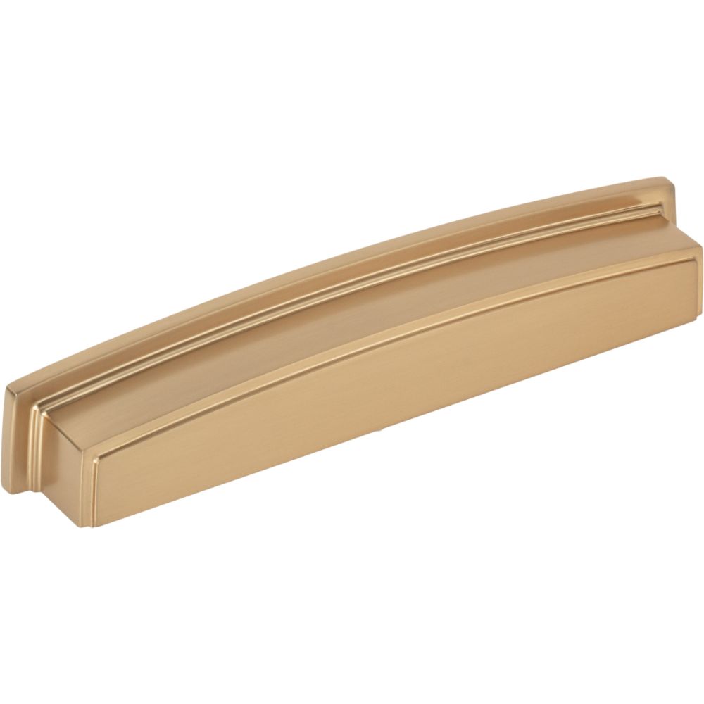 Jeffrey Alexander by Hardware Resources 141-160SBZ 160 mm Center Satin Bronze Square-to-Center Square Renzo Cabinet Cup Pull