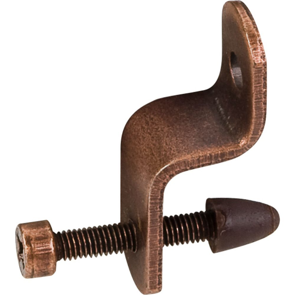 Hardware Resources 9454003 1-1/8" Height Antique Copper Glass Retainer Clip with 3/4" Adjustment Screw