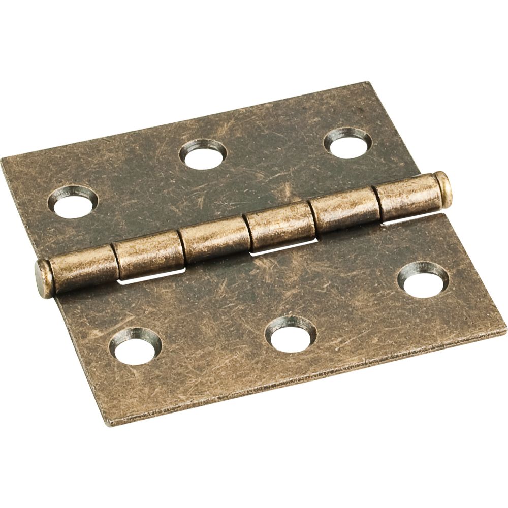 Hardware Resources 33524AB Antique Brass 2-1/2" x 2-1/2" Swaged Butt Hinge-50 Pack