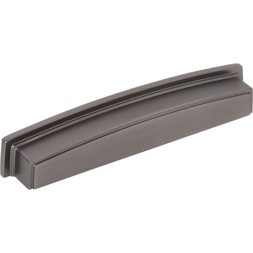 Jeffrey Alexander by Hardware Resources 141-160BNBDL 160 mm Center Brushed Pewter Square-to-Center Square Renzo Cabinet Cup Pull