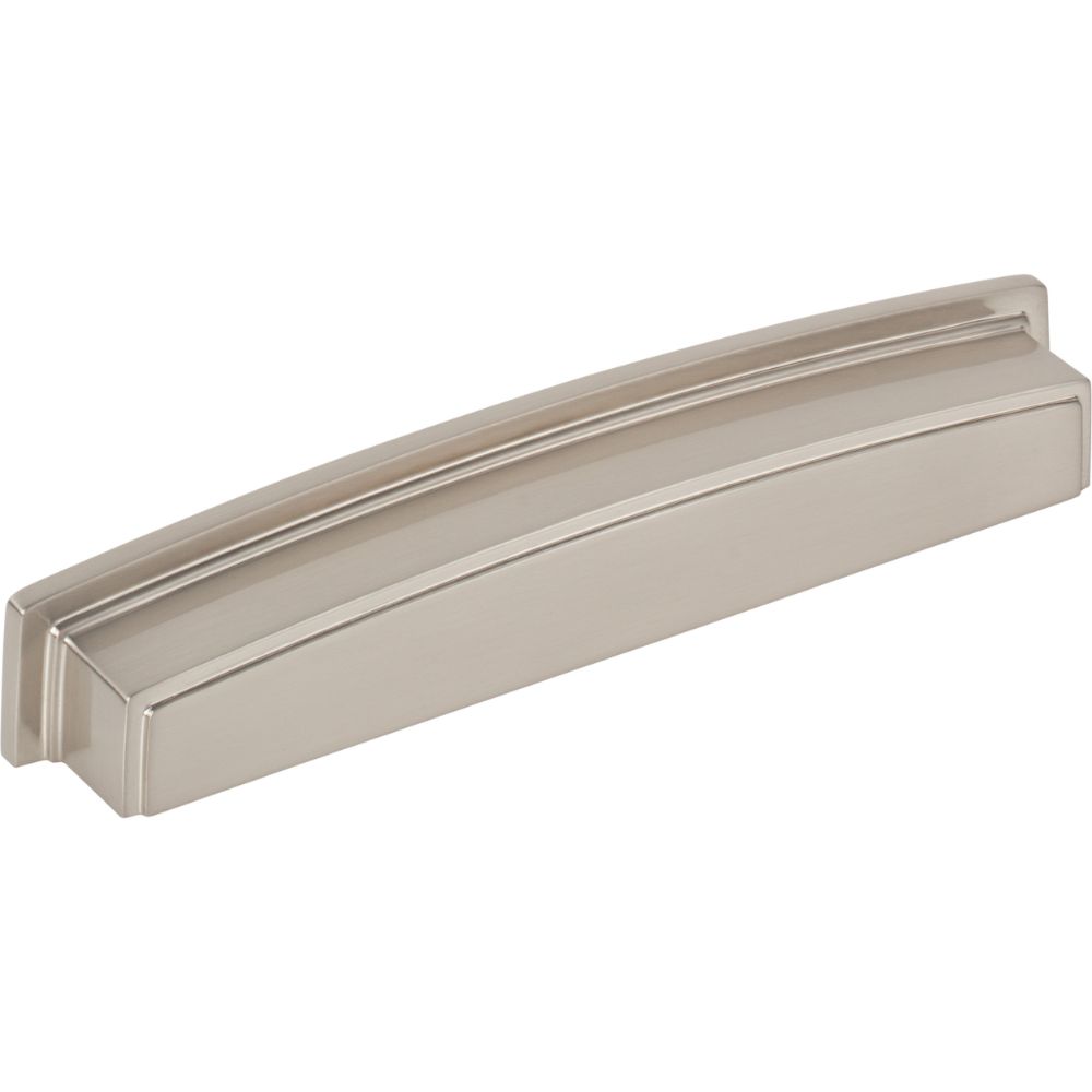 Jeffrey Alexander by Hardware Resources 141-160SN 160 mm Center Satin Nickel Square-to-Center Square Renzo Cabinet Cup Pull