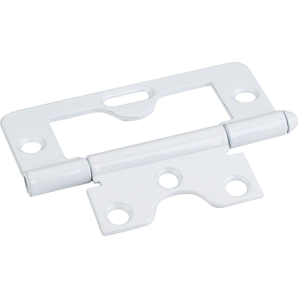 Hardware Resources 9805WH White 3" Swaged Loose Pin Non-Mortise Hinge with 1 Slot