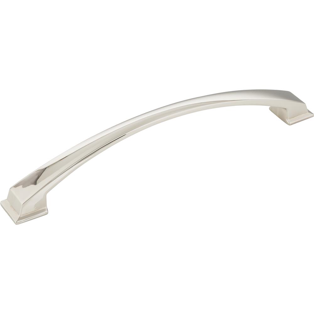 Jeffrey Alexander by Hardware Resources Roman Cabinet Pull 8-3/4" Overall Length Cabinet Pull, 192 mm Center to Center in Polished Nickel