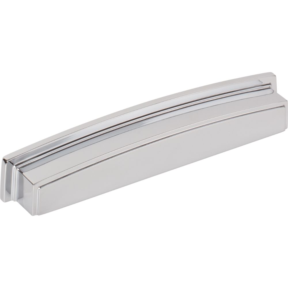Jeffrey Alexander by Hardware Resources 141-160PC 160 mm Center Polished Chrome Square-to-Center Square Renzo Cabinet Cup Pull