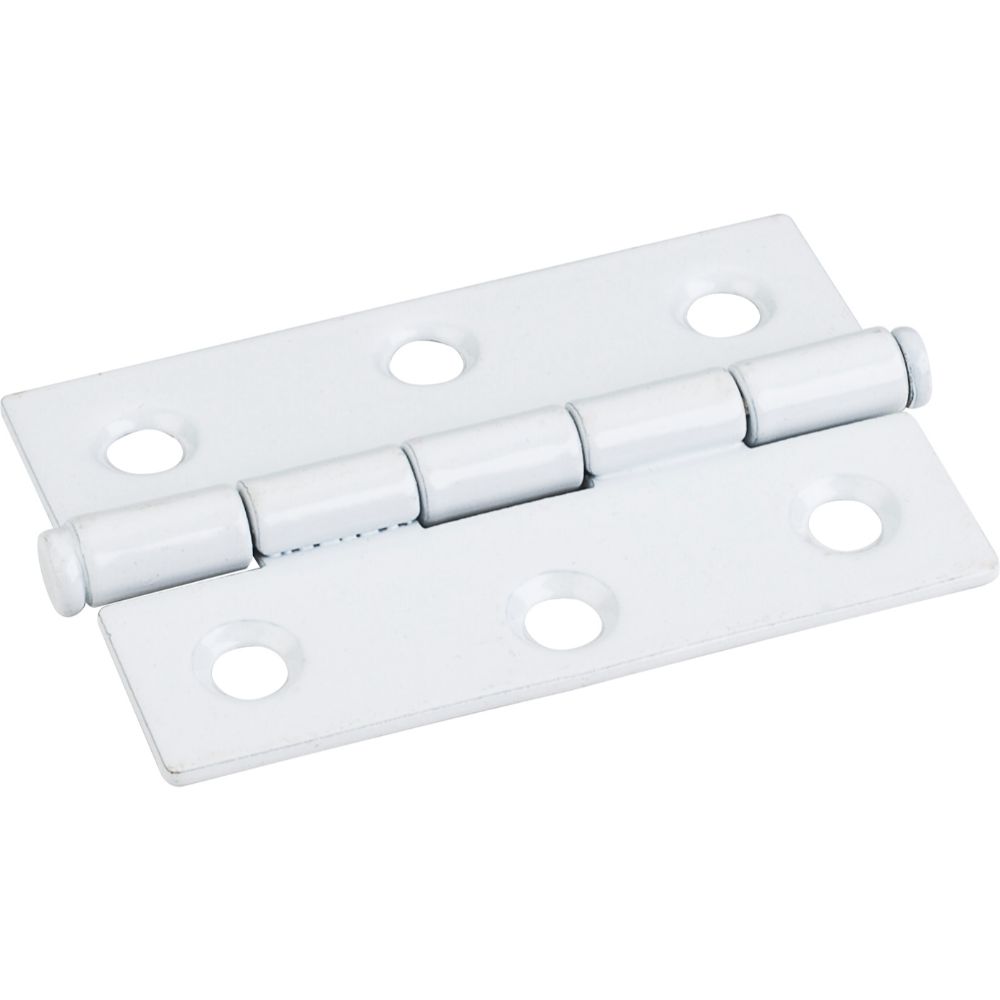 Hardware Resources 33528WH White 2-1/2" x 1-11/16"  Single Full Swaged Butt Hinge