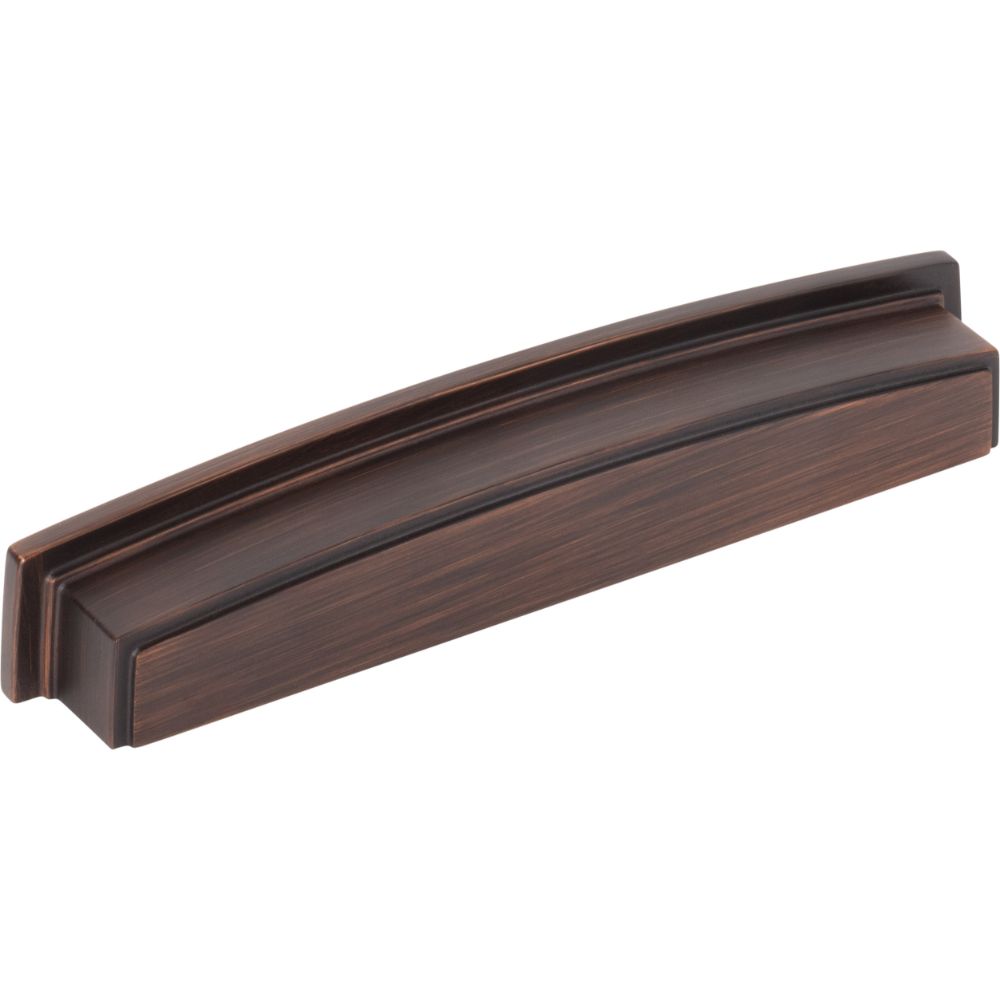 Jeffrey Alexander by Hardware Resources 141-160DBAC 160 mm Center Brushed Oil Rubbed Bronze Square-to-Center Square Renzo Cabinet Cup Pull