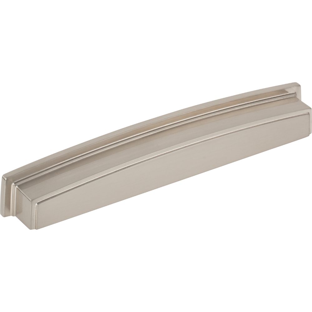 Jeffrey Alexander by Hardware Resources 141-192SN 192 mm Center Satin Nickel Square-to-Center Square Renzo Cabinet Cup Pull