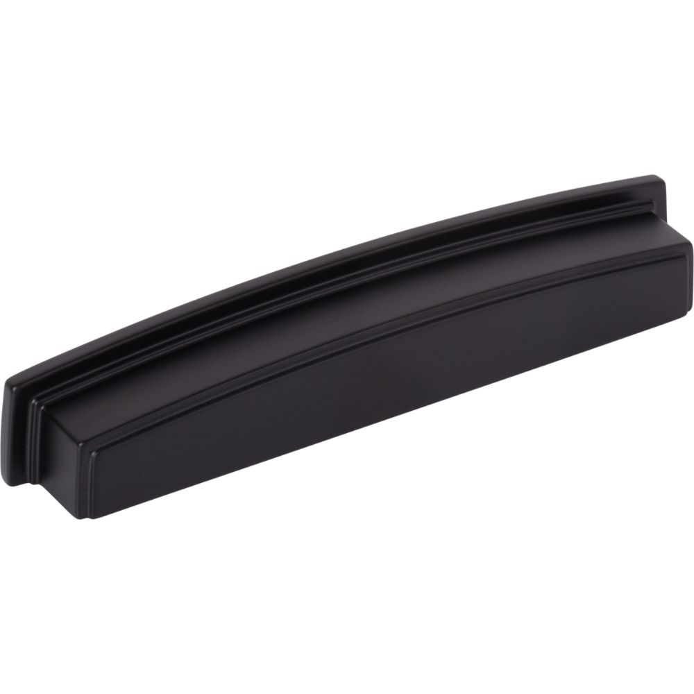 Jeffrey Alexander by Hardware Resources 141-160MB 160 mm Center Matte Black Square-to-Center Square Renzo Cabinet Cup Pull