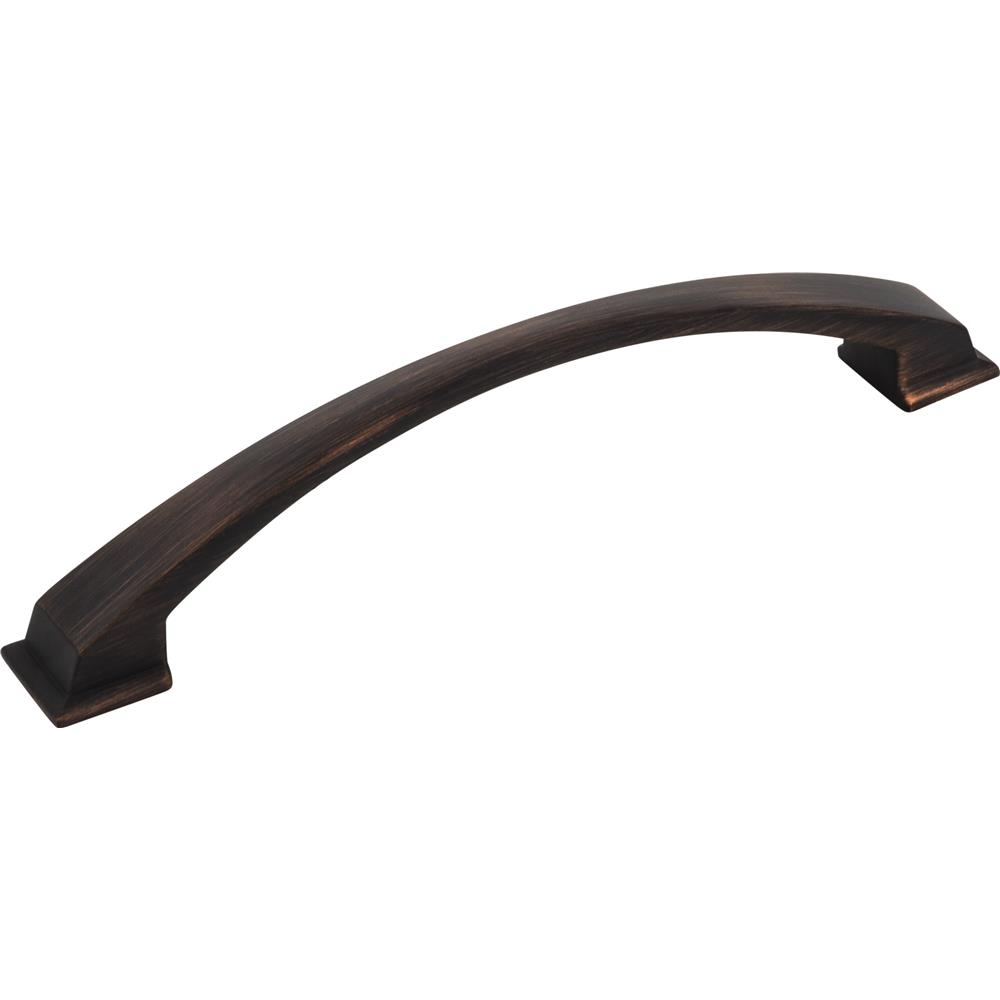 Jeffrey Alexander by Hardware Resources Roman Cabinet Pull 7-1/2" Overall Length Cabinet Pull, 160 mm Center to Center in Brushed Oil Rubbed Bronze