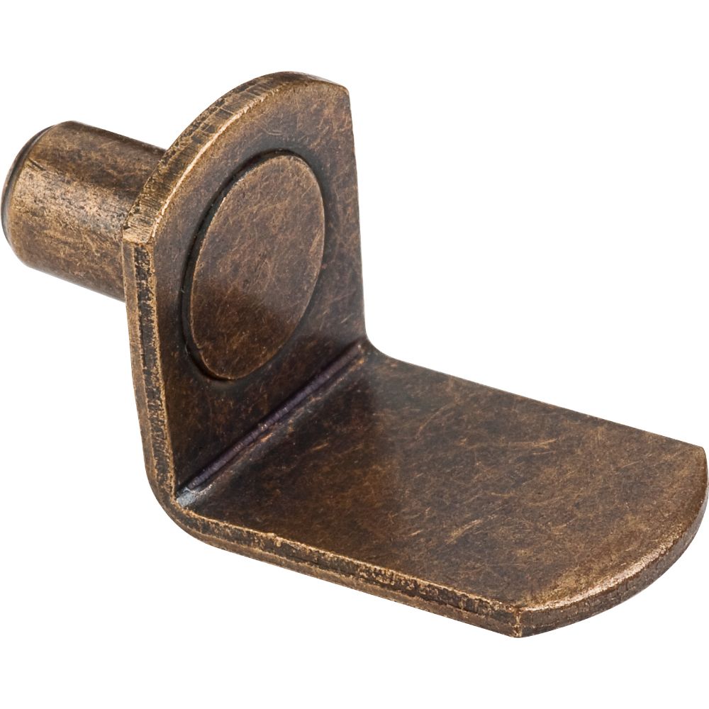 Hardware Resources 1609AB Antique Brass 1/4" Pin Angled Shelf Support with 3/4" Arm - Priced and Sold by the Thousand. Order 1 for 1,000 Pieces