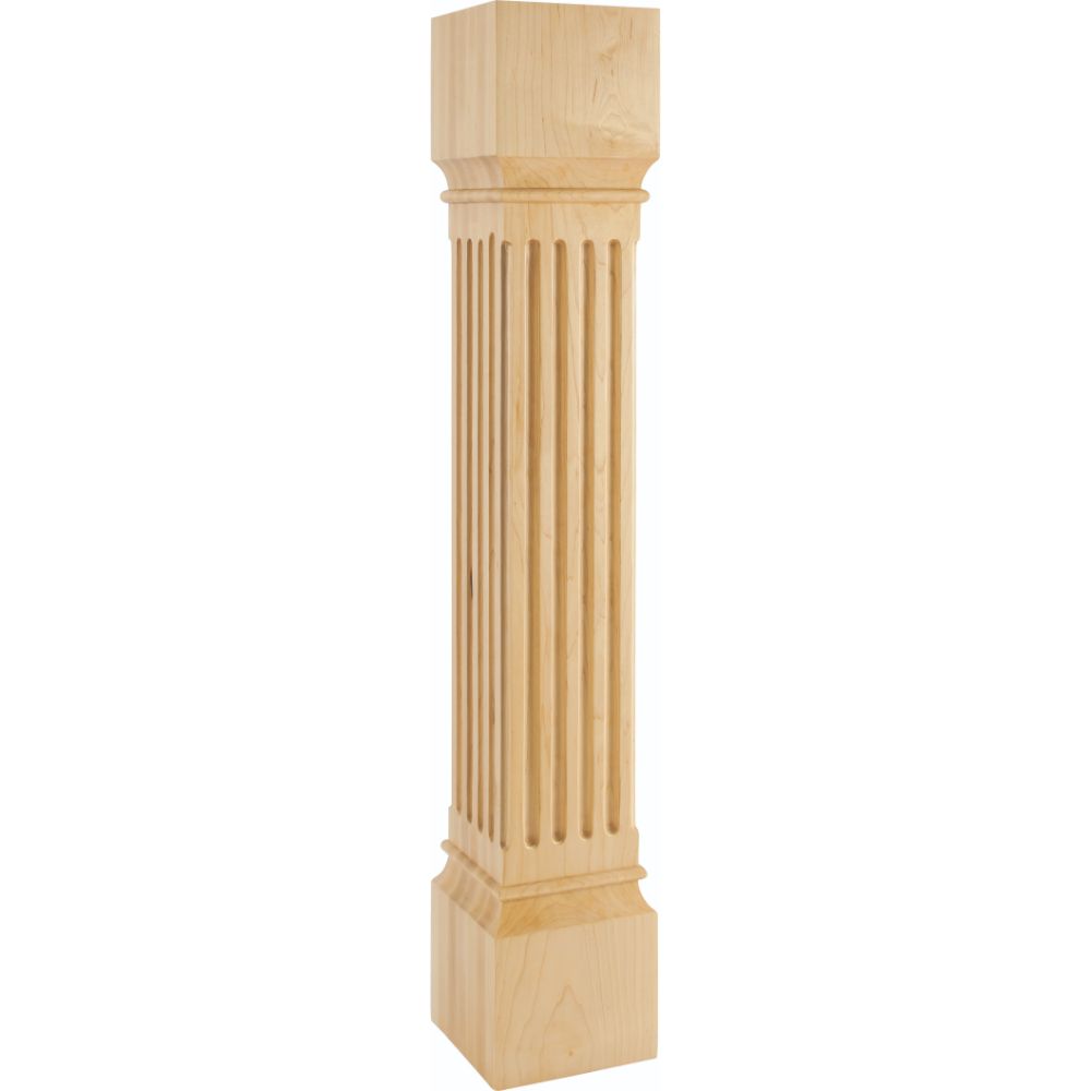 Hardware Resources P27-6-CH 6" W x 6" D x 35-1/2" H Cherry Fluted Post