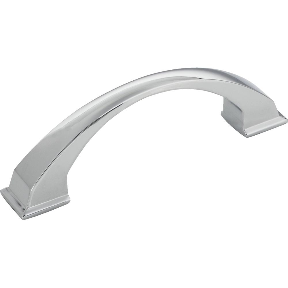 Jeffrey Alexander by Hardware Resources Roman Cabinet Pull 4-15/16" Overall Length Cabinet Pull, 96 mm Center to Center in Polished Chrome