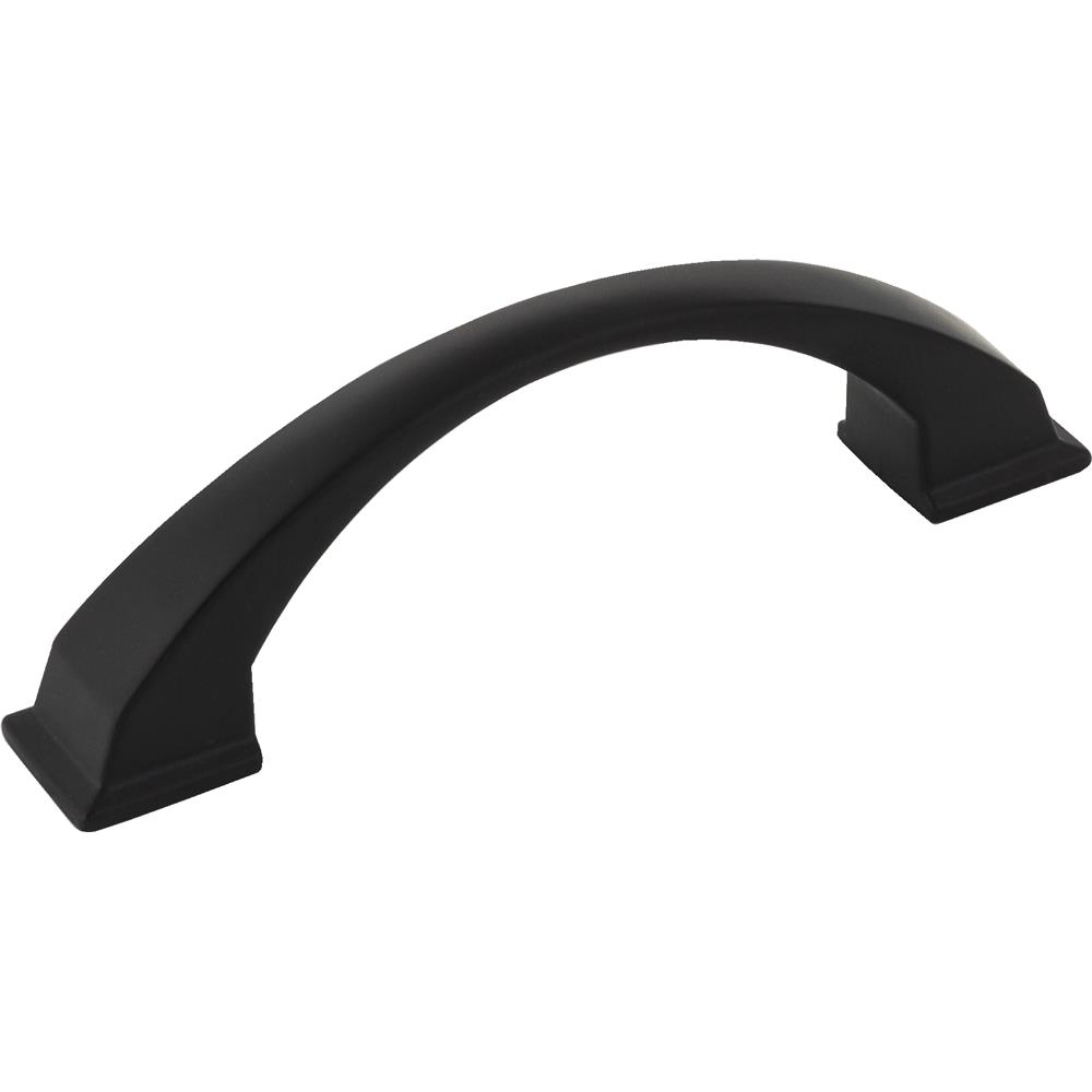 Jeffrey Alexander by Hardware Resources Roman Cabinet Pull 4-15/16" Overall Length Cabinet Pull, 96 mm Center to Center in Matte Black