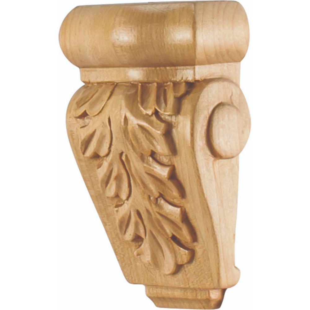 Hardware Resources CORP-1MP 2-7/8" W x 1-1/2" D x 4-1/2" H Maple Acanthus Corbel