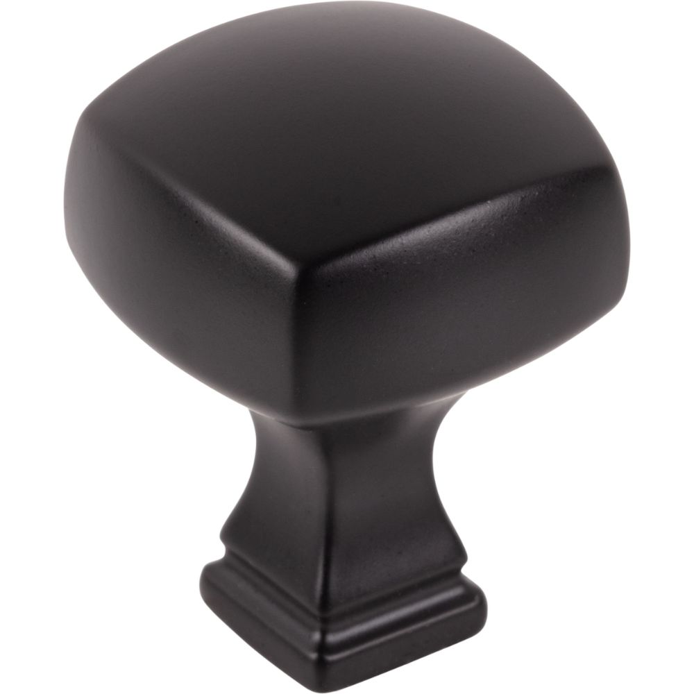 Jeffrey Alexander by Hardware Resources 278MB 1-1/8" Overall Length Matte Black Square Audrey Cabinet Knob