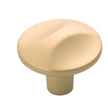 Hickory Hardware H076128-FUB Crest Collection Knob 1-1/4 Inch Diameter Flat Ultra Brass Finish