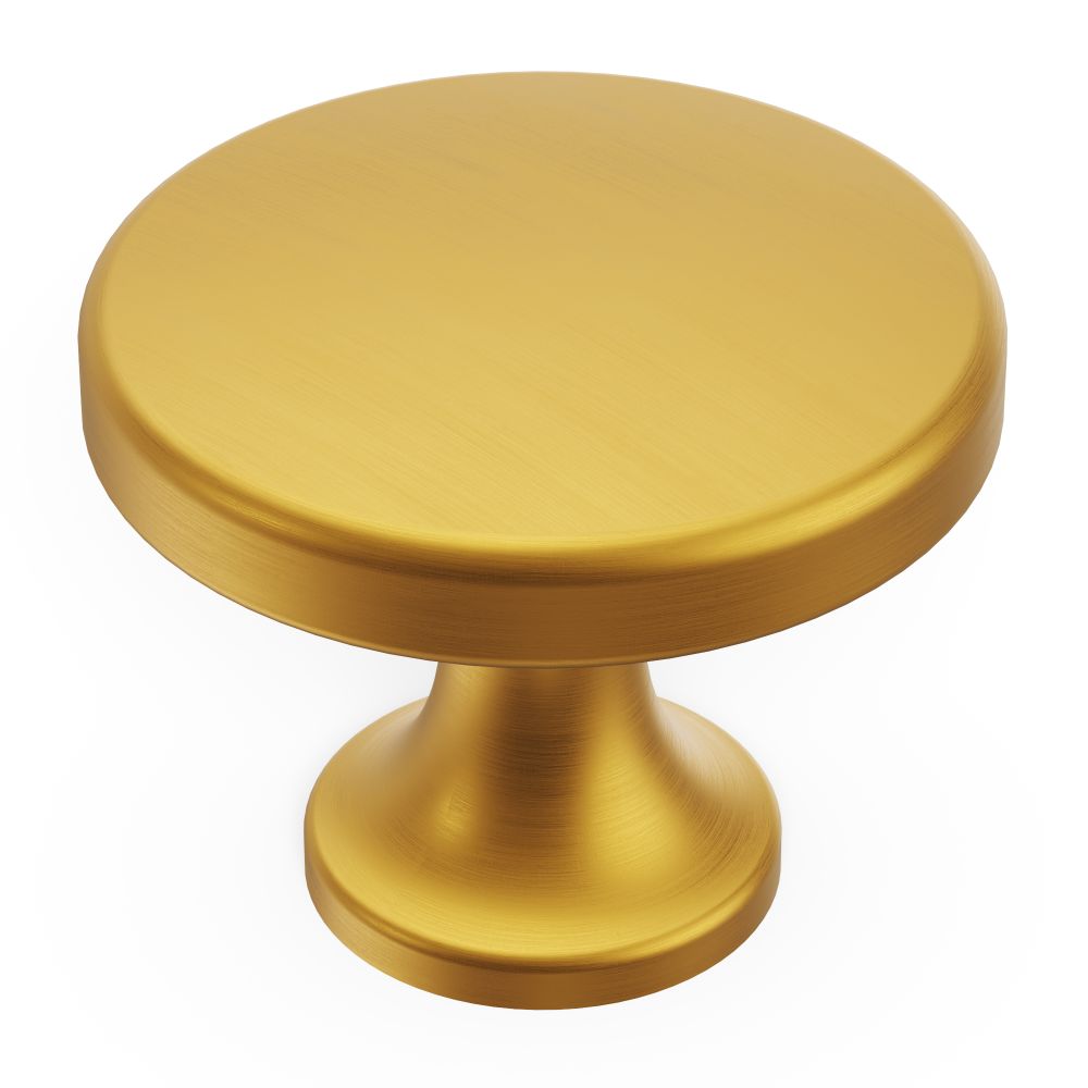Hickory Hardware H076698-BGB Forge Collection Knob 1-3/8 Inch Diameter Brushed Golden Brass Finish