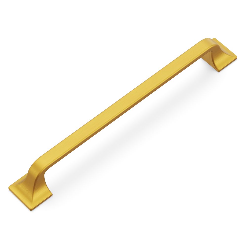Hickory Hardware H076704-BGB Forge Collection Pull 7-9/16 Inch (192mm) Center to Center Brushed Golden Brass Finish