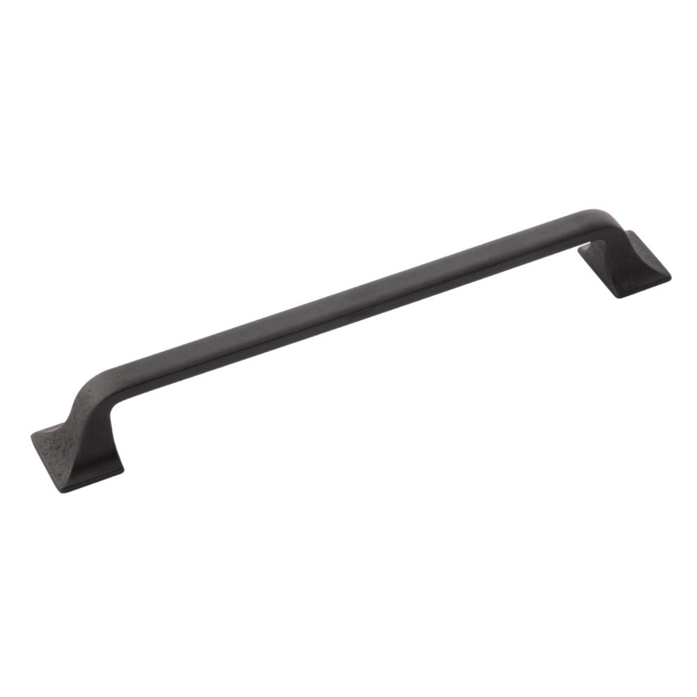 Hickory Hardware H076704-BI Forge Collection Pull 7-9/16 Inch (192mm) Center to Center Black Iron Finish