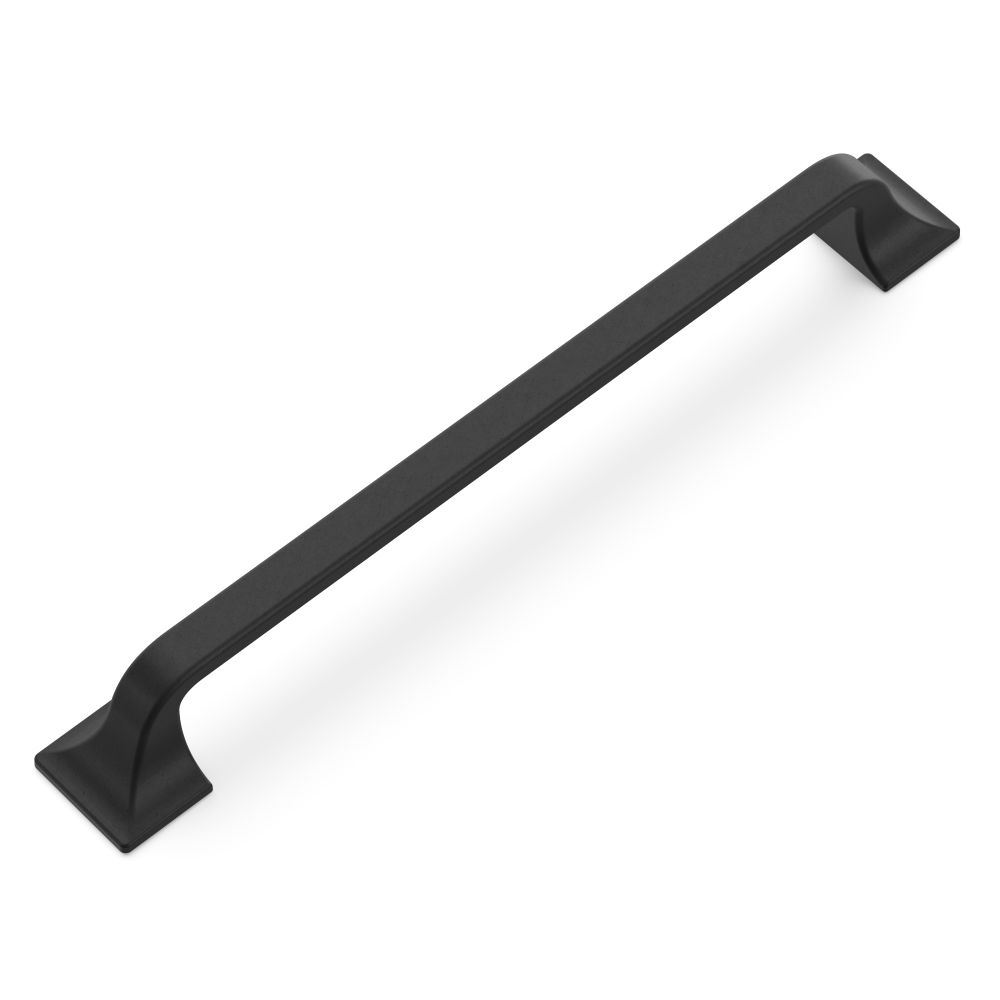 Hickory Hardware H076704-BI Forge Collection Pull 7-9/16 Inch (192mm) Center to Center Black Iron Finish