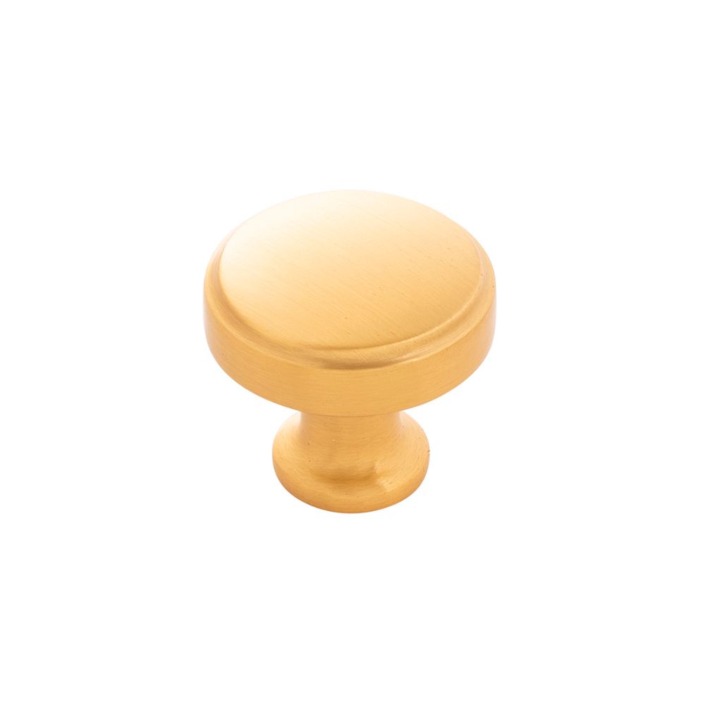 Hickory Hardware H077849BGB Piper Knob, 1-1/4" Dia. in Brushed Golden Brass