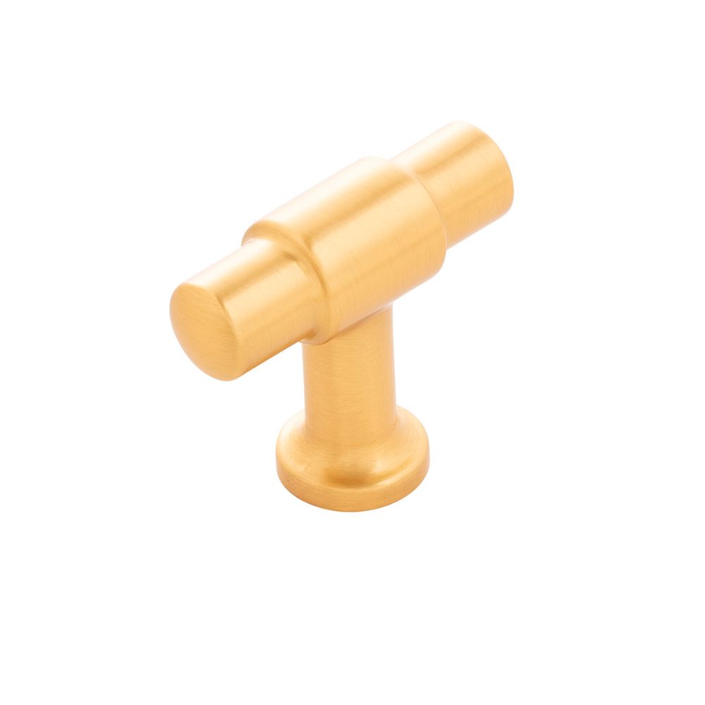 Hickory Hardware H077850BGB Piper T-knob, 1-5/8" X 5/8" in Brushed Golden Brass
