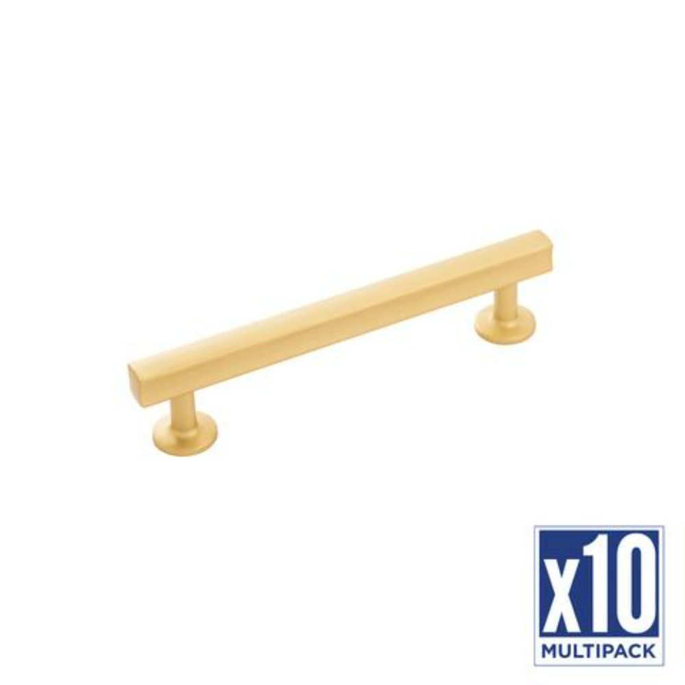 Hickory Hardware H077882BGB-10B Pull, 128mm C/c, 10 Pack in Brushed Golden Brass