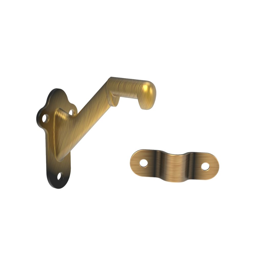 Hickory Hardware H078451AB Hand Rail Brackets Handrail Bracket in Antique Brass