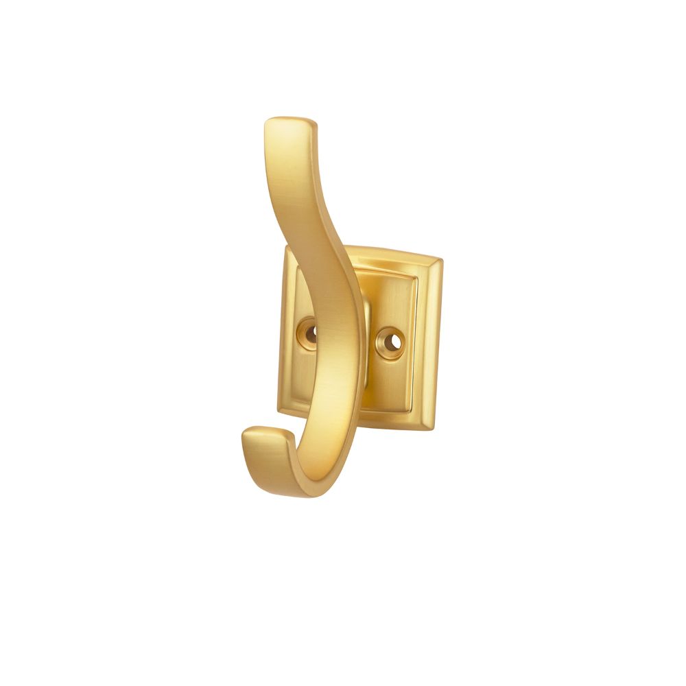 Hickory Hardware H078774BGB Hook, 7/16" C/c in Brushed Golden Brass