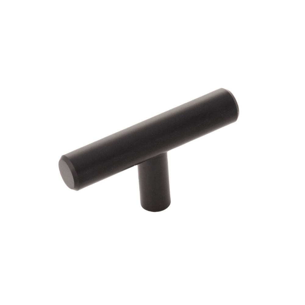 Hickory Hardware HH075591-MB Bar Pull Collection Knob T Matte Black Finish