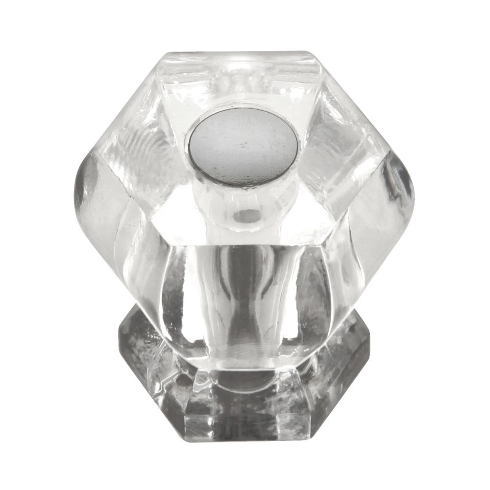 Hickory Hardware HH74688-CA14 Crystal Palace Collection Knob 1-3/16 Inch Diameter Crysacrylic with Polished Nickel Finish