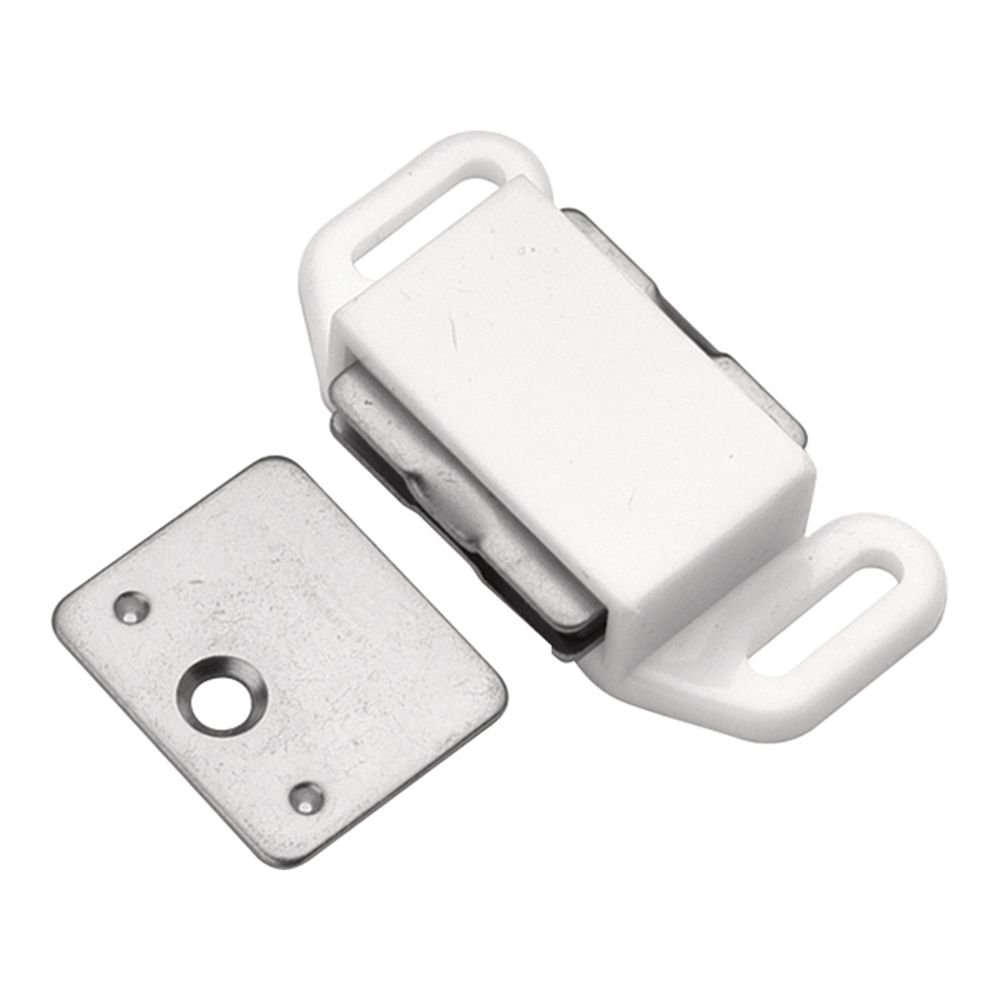 Hickory Hardware P110-W Catches Collection Catch 1-5/8 Inch Center to Center White Finish