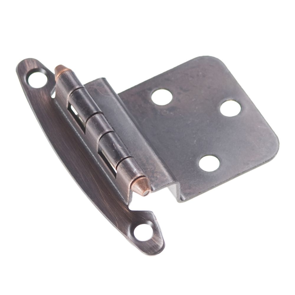 Hickory Hardware P140-VB Surface Mount Collection Hinge 3/8 Inch Inset (2 Pack) Vintage Bronze Finish