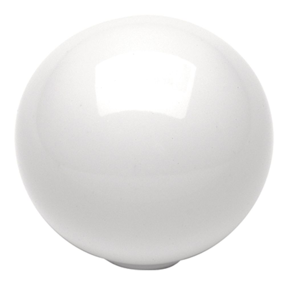 Hickory Hardware P14021-W Conquest Collection Knob 1-1/4 Inch Diameter White Finish