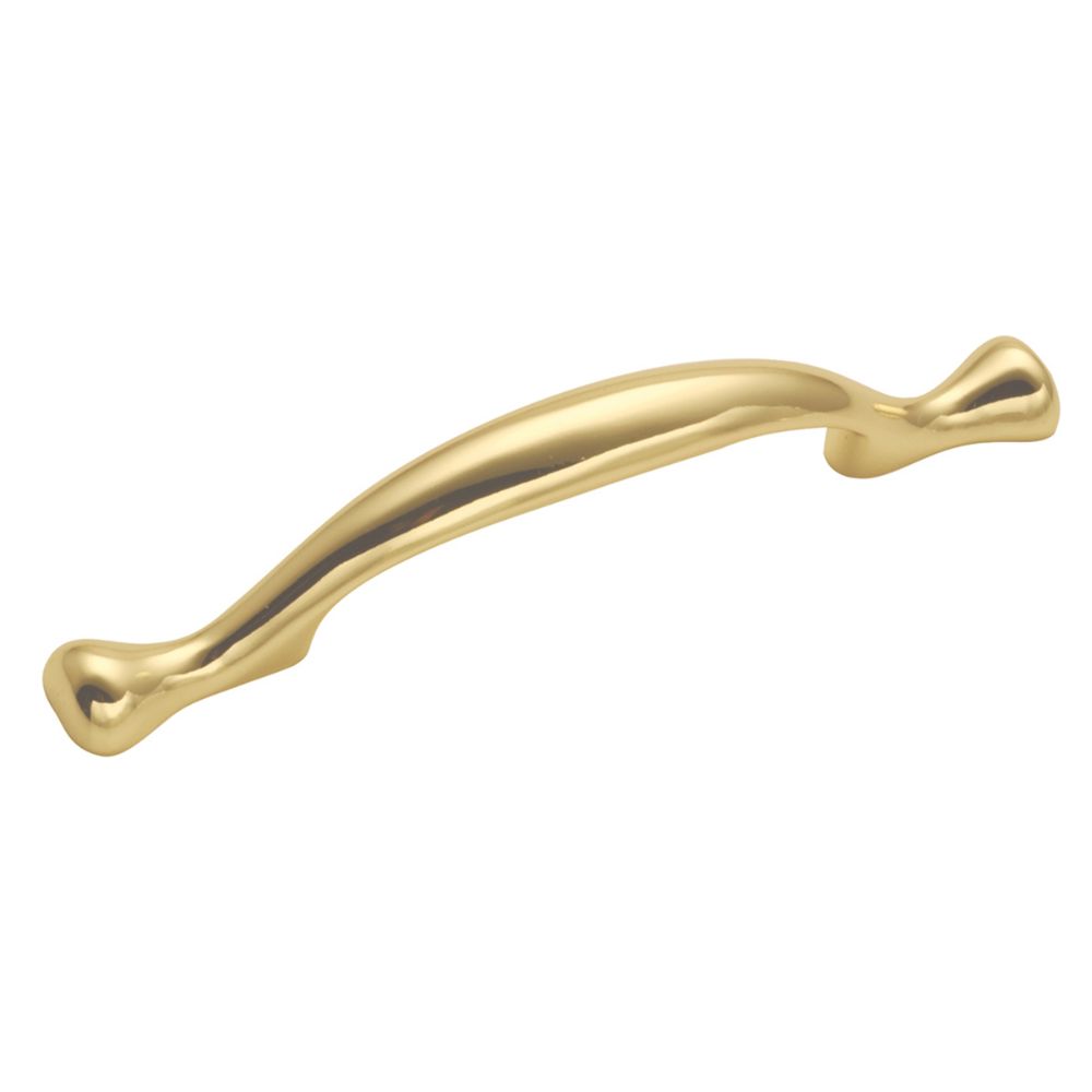 Hickory Hardware P14174-3-10B Conquest Collection Pull 3 Inch Center to Center Polished Brass Finish (10 Pack)