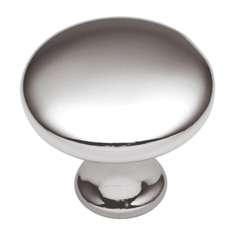 Hickory Hardware P14255-26-25B Conquest Collection Knob 1-1/8 Inch Diameter Chrome Finish (25 Pack)
