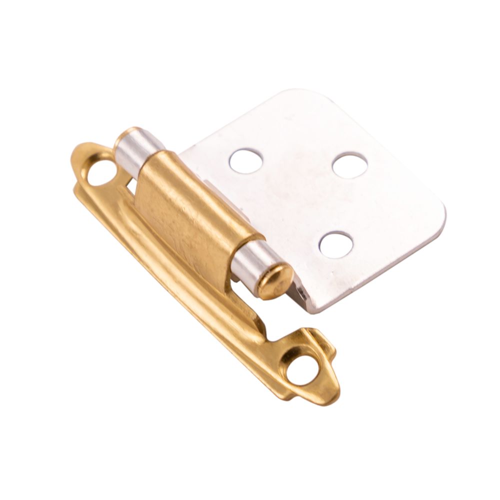 Hickory Hardware P144-PBCH Hinge, Flush, Self-close in Polished Brass & Chrome
