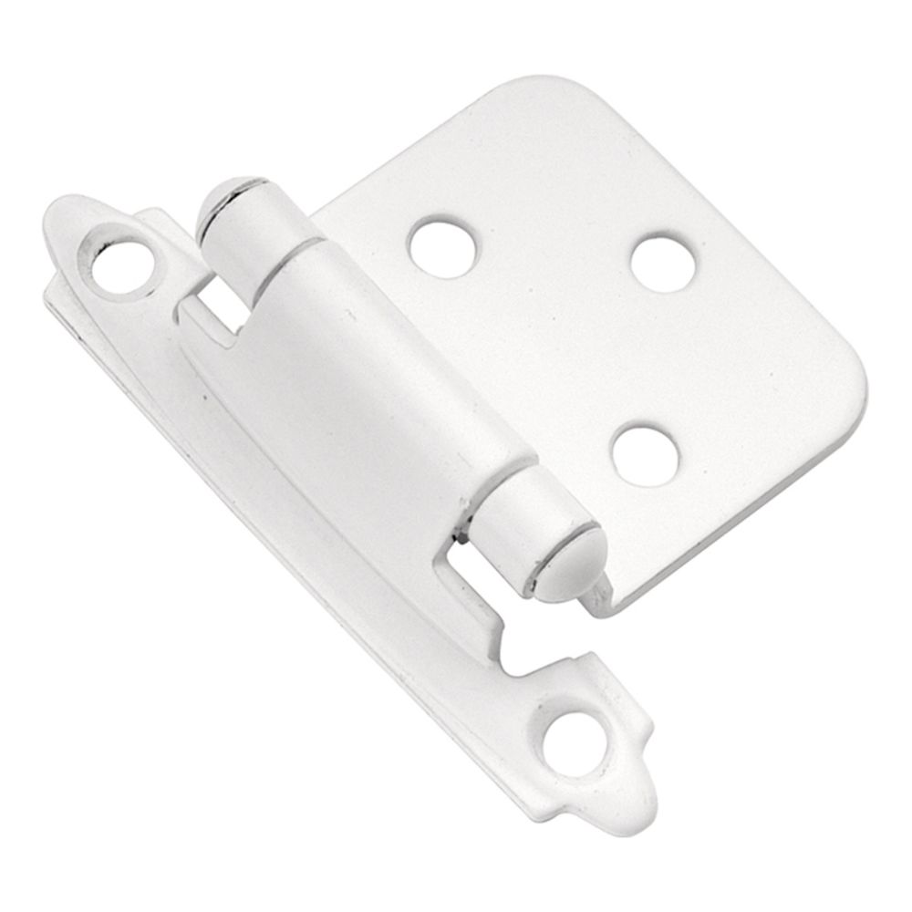 Hickory Hardware P144-W Surface Self-Closing Collection Hinge SurFace Self Close (2 Pack) White Finish
