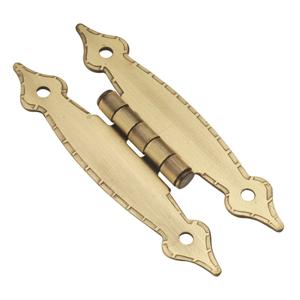Hickory Hardware P148-AB Surface Face Mounted Collection Hinge Surface Face Mounted (2 Pack) Antique Brass Finish