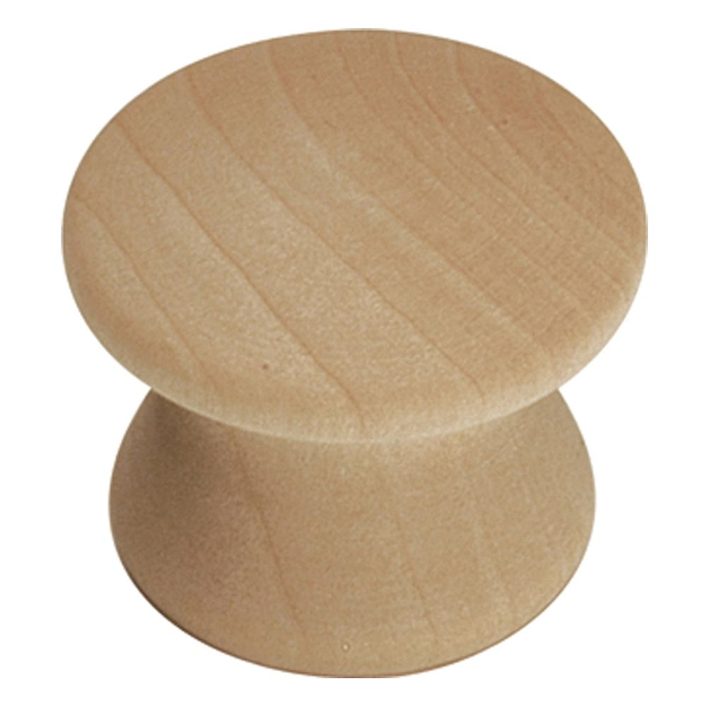 Hickory Hardware P183-UW Natural Woodcraft Collection Knob 7/8 Inch Diameter (2 Pack) Unfinished Wood Finish
