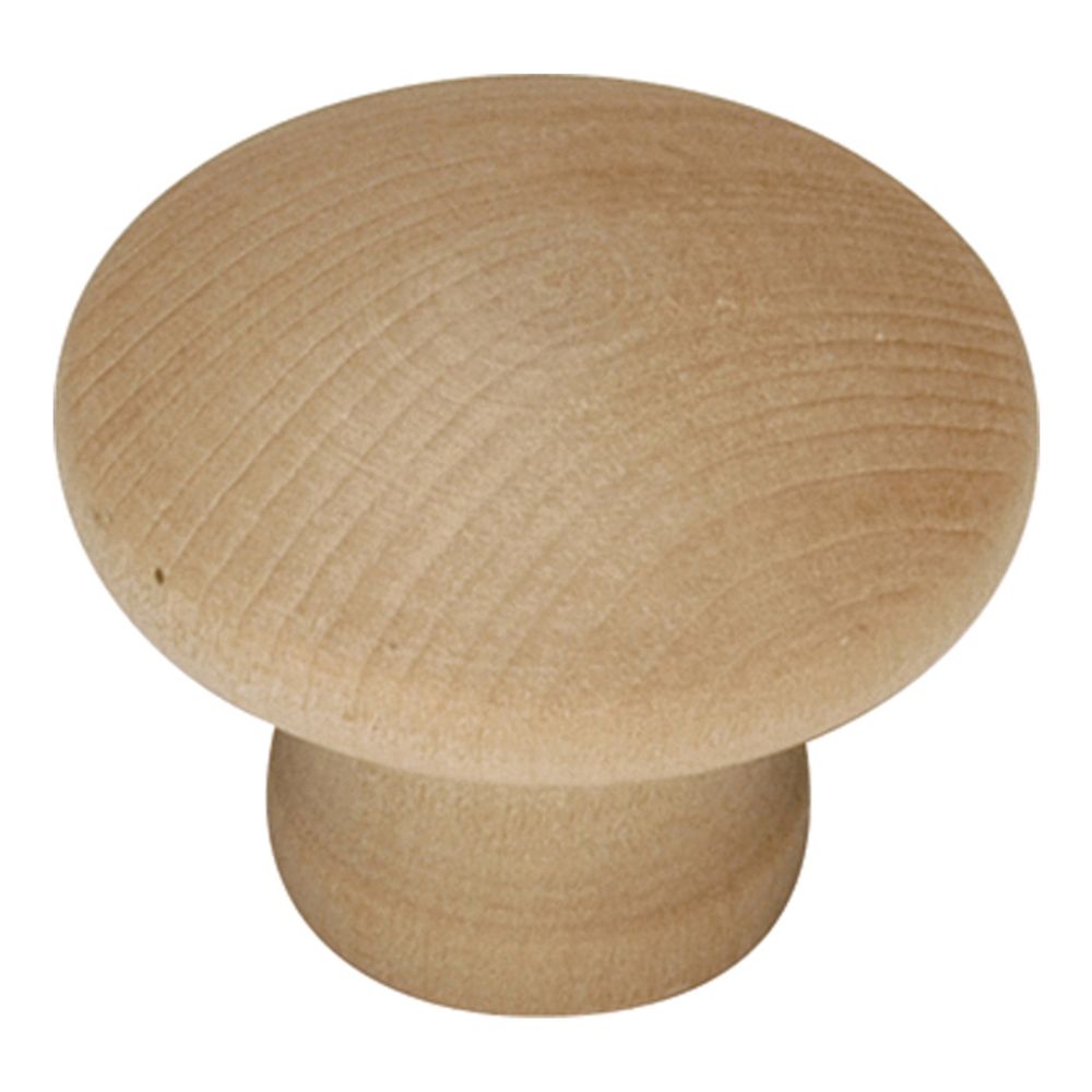 Hickory Hardware P184-UW Natural Woodcraft Collection Knob 1-1/4 Inch Diameter (2 Pack) Unfinished Wood Finish