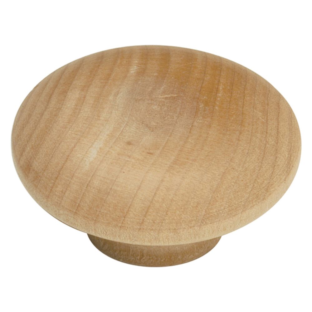 Hickory Hardware P186-UW Natural Woodcraft Collection Knob 2 Inch Diameter (2 Pack) Unfinished Wood Finish