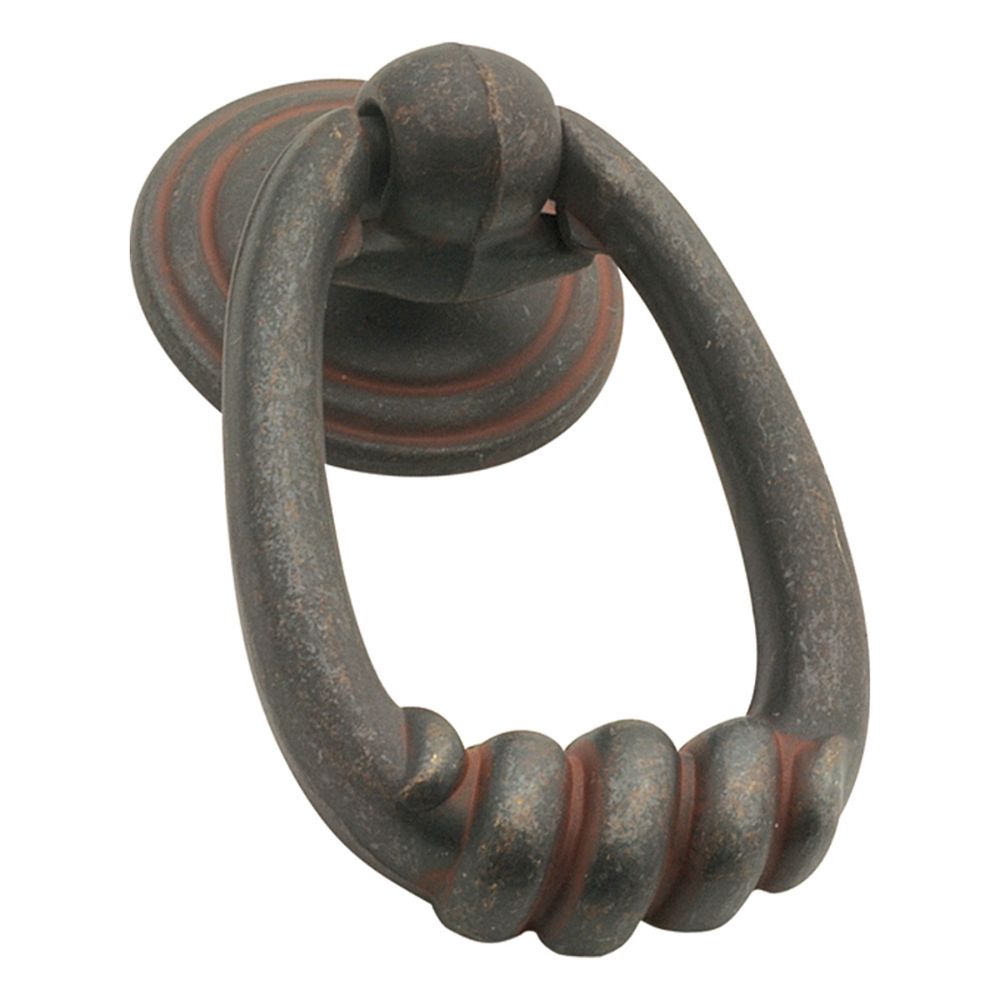 Hickory Hardware P2014-RI Manchester Collection Ring Pull 1-1/2 Inch X 2-1/8 Inch Rustic Iron Finish