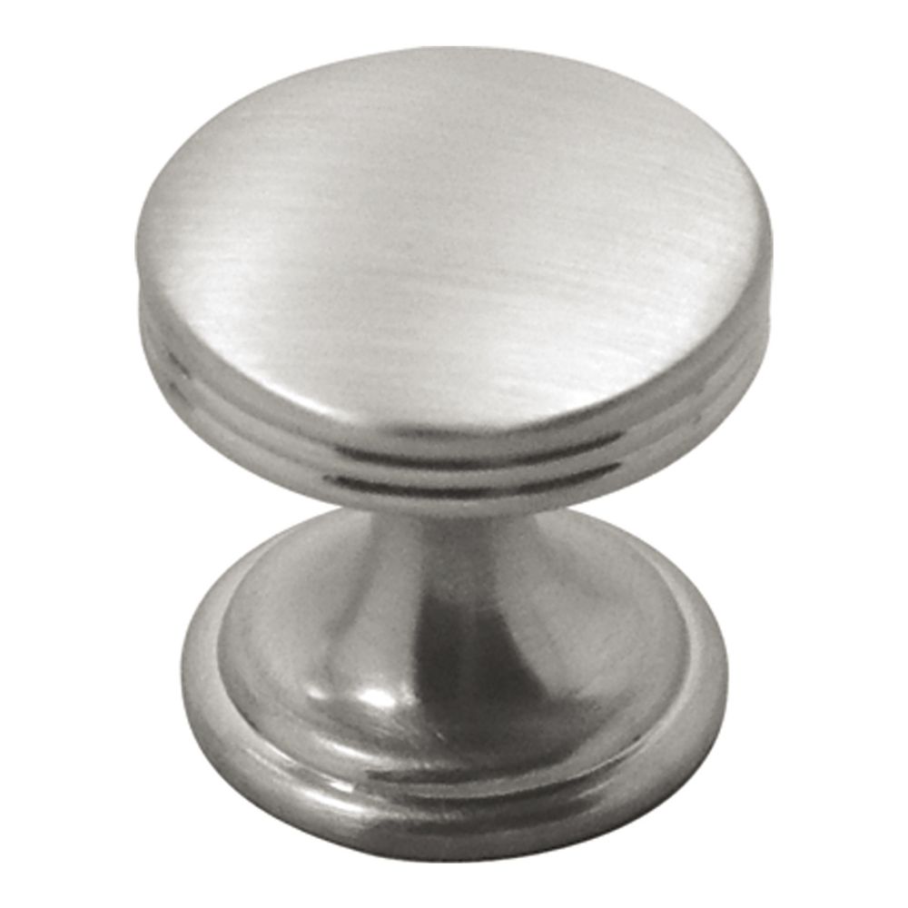 Hickory Hardware P2140-SN-10B American Diner Collection Knob 1 Inch Diameter Satin Nickel Finish (10 Pack)