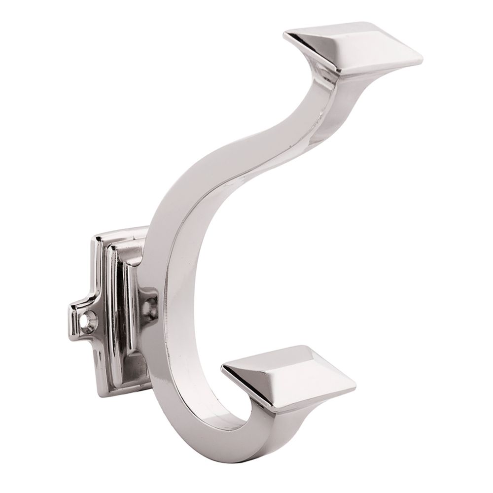 Hickory Hardware P2155-14 Bungalow Collection Signature Hook 1-1/2 Inch Center to Center Polished Nickel Finish