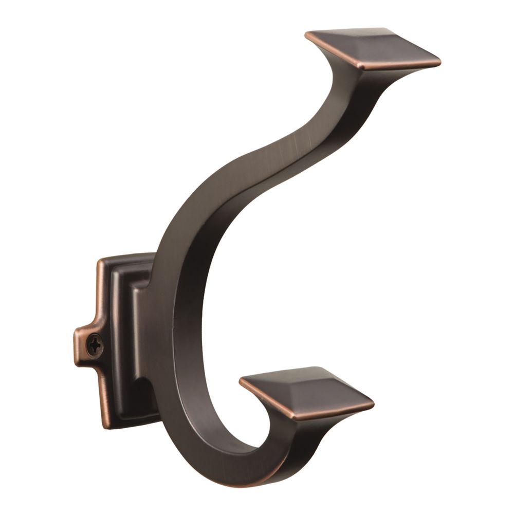 Hickory Hardware P2155-OBH Bungalow Collection Signature Hook 1-1/2 Inch Center to Center Oil-Rubbed Bronze Highlighted Finish