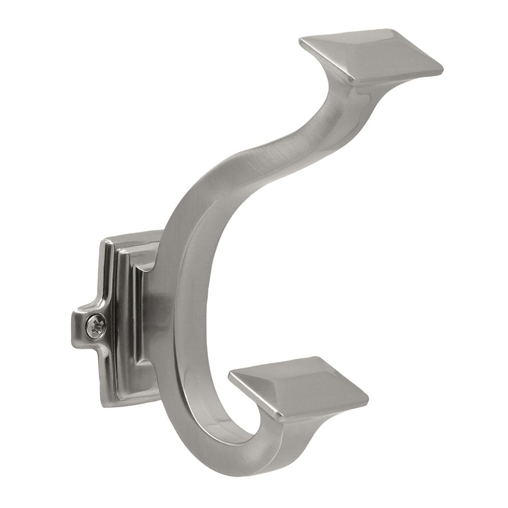 Hickory Hardware P2155-SN Bungalow Collection Signature Hook 1-1/2 Inch Center to Center Satin Nickel Finish