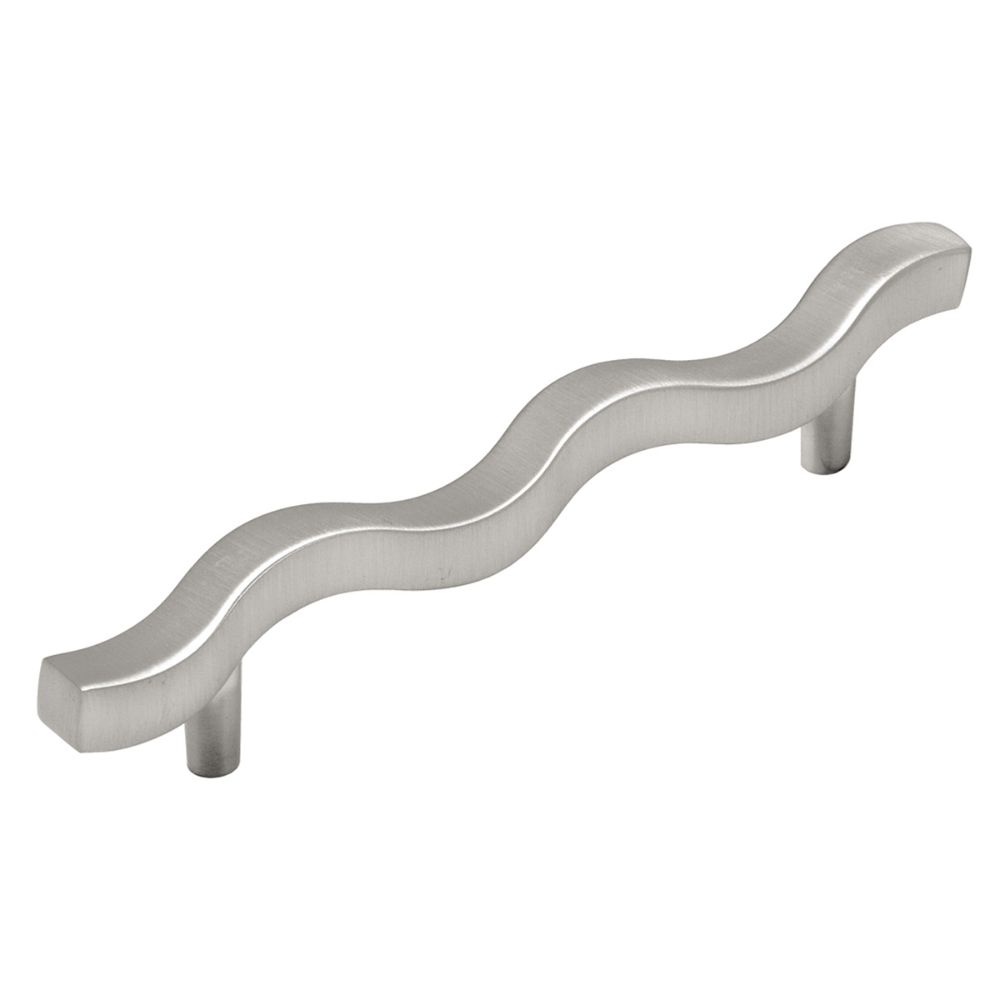Hickory Hardware P2162-SN Euro-Contemporary Collection Pull 5-1/16 Inch (128mm) Center to Center Satin Nickel Finish